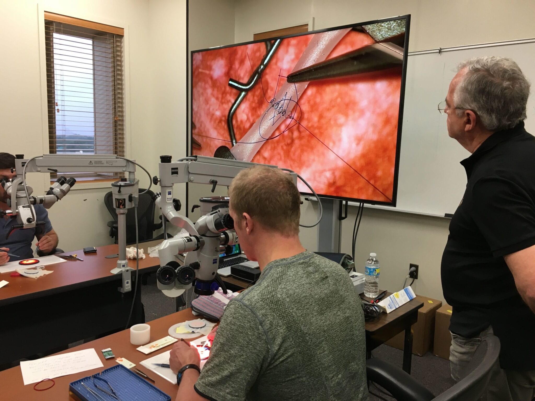 Dr. Cross Practicing Sutures